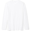 Amazon Essentials Men’s Regular-Fit Crewneck Long-Sleeve T-Shirt, Casual Cotton Jersey(White)