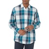 Teal Blue Navy Large Plaid