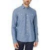 Amazon Essentials Men’s Regular-Fit Long-Sleeve Lightweight Cotton Chambray Shirt with Pockets(Rinsed)