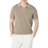 Amazon Essentials Men’s Regular-Fit Short-Sleeve Knit Polo Sweater, Breathable Cotton Nylon(Mushroom Brown)
