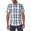 White/Navy  Large Plaid