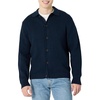 Amazon Essentials Men’s Relaxed-Fit Collared Cardigan Sweater(Navy)