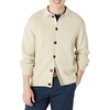 Amazon Essentials Men’s Relaxed-Fit Collared Cardigan Sweater(Sand Heather)