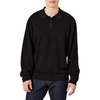 Amazon Essentials Men’s Relaxed-Fit Knit Polo Sweater(Black)