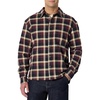 Amazon Essentials Men’s Relaxed-Fit Long-Sleeve Flannel Shirt with Button Front Closure, Spread Collar, Chest Pocket(Dark Burgundy Black Check Plaid)