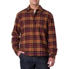 Amazon Essentials Men’s Relaxed-Fit Long-Sleeve Flannel Shirt with Button Front Closure, Spread Collar, Chest Pocket(Dark Chestnut Brown Red Simple Plaid)