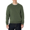 Amazon Essentials Men’s Relaxed-Fit Soft Cotton Blend Textured Crewneck Pullover Sweater, Ribbed(Dark Olive)