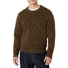 Amazon Essentials Men’s Relaxed-Fit Two-Tone Heavyweight Crewneck Pullover Sweater, Wool Blend(Dark Brown Marl)