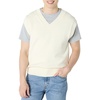Amazon Essentials Men’s Relaxed-Fit V-Neck Sweater Vest, Pullover(Ivory)