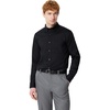 Amazon Essentials Men’s Slim Fit Stretch Wrinkle Free Button Down Collar Dress Shirt(Black)
