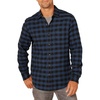Amazon Essentials Men’s Slim-Fit Brushed Cotton Flannel Shirt, Long Sleeve Button Down Collared Plaid(Black Blue Buffalo Plaid)
