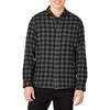 Amazon Essentials Men’s Slim-Fit Brushed Cotton Flannel Shirt, Long Sleeve Button Down Collared Plaid(Black Charcoal Buffalo Plaid)