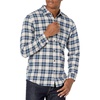 Amazon Essentials Men’s Slim-Fit Brushed Cotton Flannel Shirt, Long Sleeve Button Down Collared Plaid(Blue Brown Plaid)