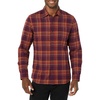 Amazon Essentials Men’s Slim-Fit Brushed Cotton Flannel Shirt, Long Sleeve Button Down Collared Plaid(Burgundy Orange Plaid)