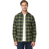 Amazon Essentials Men’s Slim-Fit Brushed Cotton Flannel Shirt, Long Sleeve Button Down Collared Plaid(Dark Olive Plaid)