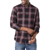 Amazon Essentials Men’s Slim-Fit Flannel Long-Sleeve Shirt, Two-Pocket, Plaid(Black Burgundy Plaid)