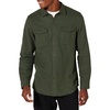 Amazon Essentials Men’s Slim-Fit Flannel Long-Sleeve Shirt, Two-Pocket, Plaid(Olive Heather)