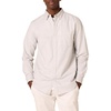 Amazon Essentials Men’s Slim-Fit Long-Sleeve Stretch Oxford Shirt with Pocket(Light Grey)