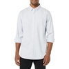 Amazon Essentials Men’s Slim-Fit Long-Sleeve Stretch Oxford Shirt with Pocket(Powder Blue  Vertical Stripe)