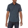 Amazon Essentials Men’s Slim-Fit Men’s Short Sleeve Collared Button Down Shirt(Navy White Anchor Print)