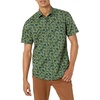 Amazon Essentials Men’s Slim-Fit Men’s Short Sleeve Collared Button Down Shirt(Olive Flowers)