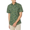 Amazon Essentials Men’s Slim-Fit Men’s Short Sleeve Collared Button Down Shirt(Olive Hibiscus)