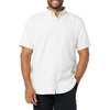 Amazon Essentials Men’s Slim-Fit Short Sleeve Stretch Oxford Shirt with Pocket(Light Grey Vertical Stripe)