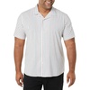 Amazon Essentials Men’s Vacation Cotton Button-Down Short Sleeve Resort Shirt(Blue Pink Vertical Stripe)