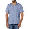 Amazon Essentials Men’s Vacation Cotton Button-Down Short Sleeve Resort Shirt(Washed Blue)