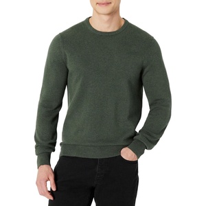 Amazon Essentials Men’s Cable Knit Long-Sleeve Crewneck Sweater, 100% Cotton, Big & Tall Options Available(Olive Heather)