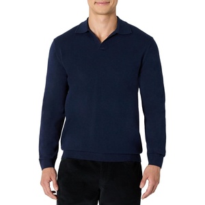Amazon Essentials Men’s Long Sleeve Regular-Fit Knit Polo Sweater(Navy)