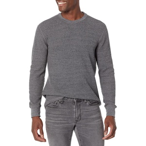 Amazon Essentials Men’s Long Sleeve Slim-Fit Waffle Thermal Shirt with Ribbed Trim(Charcoal)
