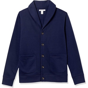 Amazon Essentials Men’s Long-Sleeve Cardigan With Shawl-Collar(Navy)