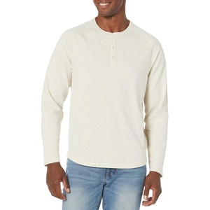 Amazon Essentials Men’s Long-Sleeve Henley Shirt(Oatmeal Heather)