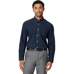 Amazon Essentials Men’s Long-Sleeve Pocket Oxford Shirt(Navy)