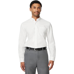 Amazon Essentials Men’s Long-Sleeve Pocket Oxford Shirt(White)