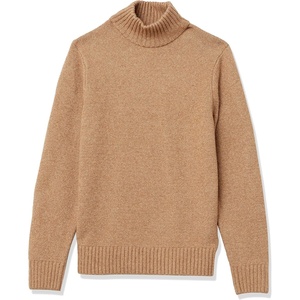 Amazon Essentials Men’s Long-Sleeve Soft Touch Cotton Blend Turtleneck Sweater(Camel)