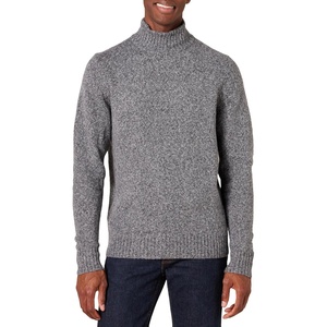 Amazon Essentials Men’s Long-Sleeve Soft Touch Cotton Blend Turtleneck Sweater(Charcoal Marl)