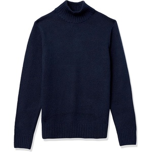 Amazon Essentials Men’s Long-Sleeve Soft Touch Cotton Blend Turtleneck Sweater(Navy)