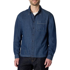 Amazon Essentials Men’s Modern Oversized-Fit Denim Button-Down Shirt, Button Front(Medium Blue Vintage)