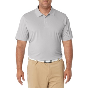 Amazon Essentials Men’s Regular Fit Golf Polo Shirt, Moisture-Wicking Quick Dry, Recycled Polyester, Short Sleeve(Light Grey Heather)