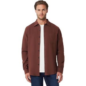 Amazon Essentials Men’s Regular Fit Long-Sleeve Flannel Shirt, Soft Brushed Cotton, Lightweight yet Warm(Chocolate)
