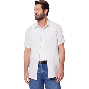 Amazon Essentials Men’s Regular Fit Short Sleeve Linen Shirt(Dove Grey)