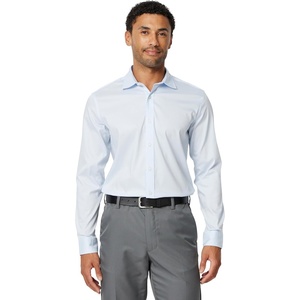 Amazon Essentials Men’s Regular Fit Stretch Wrinkle Free Spread Collar Dress Shirt(Light Blue)