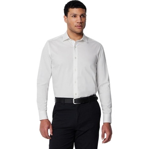 Amazon Essentials Men’s Regular Fit Stretch Wrinkle Free Spread Collar Dress Shirt(White)