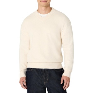 Amazon Essentials Men’s Regular-Fit Cotton Blend V-Neck Sweater(Oatmeal Heather)