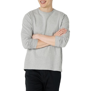 Amazon Essentials Men’s Regular-Fit Crewneck Long-Sleeve T-Shirt, Casual Cotton Jersey(Light Grey Heather)