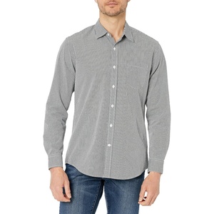 Amazon Essentials Men’s Regular-Fit Long-Sleeve Casual Poplin Shirt, Button Front, Business Casual, Collared(Black Gingham)