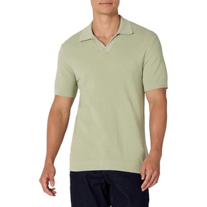 Amazon Essentials Men’s Regular-Fit Short-Sleeve Knit Polo Sweater, Breathable Cotton Nylon(Sage Green)