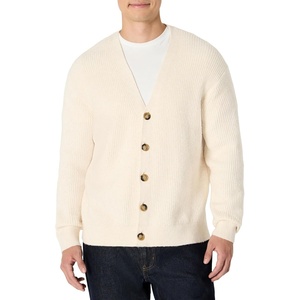 Amazon Essentials Men’s Relaxed-Fit Cotton Blend Cardigan(Oatmeal Heather)
